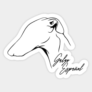 Proud Galgo Espanol profile dog lover sighthound Sticker